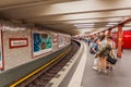 BERLIN, GERMANY - JULY 23, 2017: View of Berlin U-Bahn metro station Alexanderplat