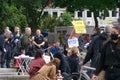 BERLIN, GERMANY - Jun 06, 2020: BERLIN, GERMANY June 06, 2020. Demo in Berlin at the Siegessaeule