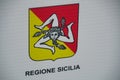 Italian Sicily Region emblem Royalty Free Stock Photo