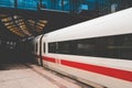 ICE train departure at station Friedrichstrasse in Berlin, Ge Royalty Free Stock Photo