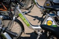 Lidl Bike bicycles for rent offering bike sharing in the city