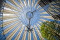 Low angle view on the dome of the Sony Center at Potsdamer Platz in Berlin, Germany Royalty Free Stock Photo
