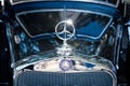 Mercedes Benz star logo design / brand name on Oldtimer automobile in Berlin, Germany Royalty Free Stock Photo