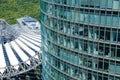 Modern Architecture at Potsdamer Platz - roof of the Sony Center