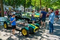 People at Berlin Classic Days, a Oldtimer automobile event showing more than 2000 vintage cars and historic vehicles