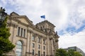 Berlin, Germany - June 29, 2022: The Reichstag Building, seat of the german parliament, the Bundestag. The European flag on a Royalty Free Stock Photo