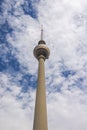 Berlin, Germany - June 29, 2022: The TV Tower or Fernsehturm at the Alexanderplatz, former city center of east berlin. Fernsehturm Royalty Free Stock Photo