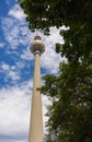 Berlin, Germany - June 29, 2022: The TV Tower or Fernsehturm at the Alexanderplatz, former city center of east berlin. Fernsehturm Royalty Free Stock Photo