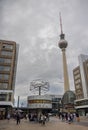 Berlin, Germany - June 29, 2022: The TV Tower or Fernsehturm at the Alexanderplatz, former city center of east berlin. Fernsehturm Royalty Free Stock Photo