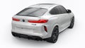 Berlin. Germany. June 10, 2022. White BMW X6M Competition III 2020 F96 on a white background. 3d model of a sports SUV Royalty Free Stock Photo