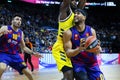 Brandon Davies of FC Barcelona Basketball in action during the EuroLeague match