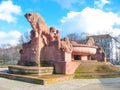 Berlin, Germany - March 05, 2020: A bull as fertility symbol: Fruchtbarkeitsbrunnen Fertility Fountain Royalty Free Stock Photo