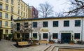 BERLIN, GERMANY, MARCH 12, 2015: complex of nine courtyards hidden among tall buildings was transformed into tranquil Royalty Free Stock Photo