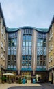 BERLIN, GERMANY, MARCH 12, 2015: complex of nine courtyards hidden among tall buildings was transformed into tranquil Royalty Free Stock Photo