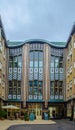 BERLIN, GERMANY, MARCH 12, 2015: complex of nine courtyards hidden among tall buildings was transformed into tranquil Royalty Free Stock Photo