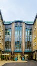 BERLIN, GERMANY, MARCH 12, 2015: complex of nine courtyards hidden among tall buildings was transformed into tranquil Royalty Free Stock Photo