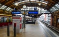 BERLIN, GERMANY, MARCH 12, 2015: detail of old style looking train platform at hackescher markt train station....IMAGE