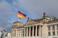 GERMAN PARLIAMENT BUILDING REICHTAG AND BUNDESTAG Royalty Free Stock Photo