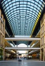 BERLIN, GERMANY, MARCH 12, 2015: giant shopping mall with high glass ceiling and huge arcade situated on the opposite