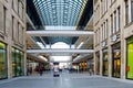 BERLIN, GERMANY, MARCH 12, 2015: giant shopping mall with high glass ceiling and huge arcade situated on the opposite