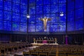 BERLIN, GERMANY, MARCH 12, 2015: interior of the new kaiser wilhelm gedachtniskirche, built next to the one, which was