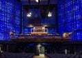 BERLIN, GERMANY, MARCH 12, 2015: interior of the new kaiser wilhelm gedachtniskirche, built next to the one, which was