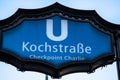 Kochstrasse U-Bahn metro station sign