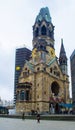 BERLIN, GERMANY, MARCH 12, 2015: people are going to visit ruin of the famous kaiser wilhelm gedachtniskirche which was