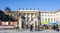 BERLIN, GERMANY, MARCH 12, 2015: people are walking in front of the humboldt unversity in berlin....IMAGE Royalty Free Stock Photo