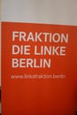 Banner of the German political party Die Linke