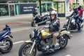 Berlin, Germany - May 28, 2016: Motorcycle parade in Berlin against violance Royalty Free Stock Photo