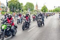 Berlin, Germany - May 28, 2016: Motorcycle parade in Berlin against violance