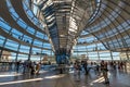 People visit the Reichstag dome in Berlin, Germany Royalty Free Stock Photo