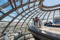 People visit the Reichstag dome in Berlin, Germany Royalty Free Stock Photo