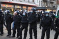 Berlin, Germany - Police team on street at myfest celebration on mayday.