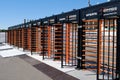 Protected entrance system / turnstile gates at Olympic Stadium i