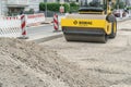 Bomag road roller Royalty Free Stock Photo