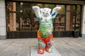 Symbol of Berlin Buddy Bear near the Bulgarian Embassy Royalty Free Stock Photo