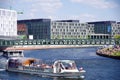 Berlin Germany May 2016, tourist boat on the river Spree