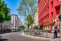 Typical cityscape of Berlin-Kreuzberg in the neighborhood of the Bergmann-Street