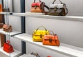 Valentino luxury bags in a store display in KDW Mall