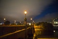 Berlin, Germany, Moltke Bridge, is a magnificent solemn monument, night shot is night,