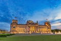 Berlin Germany, night at Reichstag German Parliament Building Royalty Free Stock Photo