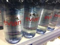 Evian water plastic bottles