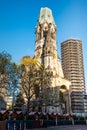 Berlin, Germany. November 2022. The Kaiser Wilhelm Gedachtniskirche in Berlin. Royalty Free Stock Photo