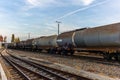 Railway containers and other rolling stock at the Berlin Westhaf