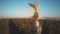 BERLIN, GERMANY - OCTOBER 21, 2018. Aerial view of the Victory Column statue and the observation deck Royalty Free Stock Photo