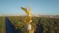 BERLIN, GERMANY - OCTOBER 21, 2018. Aerial view of the Victory Column top and observation deck Royalty Free Stock Photo