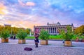 The street bagpipe musician in Berlin, Germany