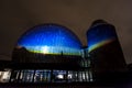 BERLIN, GERMANY, OCTOBER 9, 2013: Berlin Light Art Festival on Planetarium, Zeiss-GroÃÅ¸planetarium. Royalty Free Stock Photo